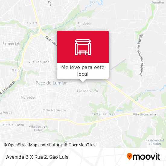 Avenida B X Rua 2 mapa