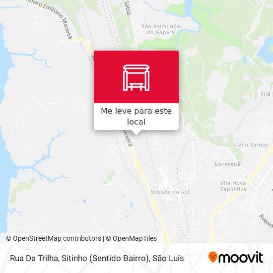 Rua Da Trilha, Sitinho (Sentido Bairro) mapa