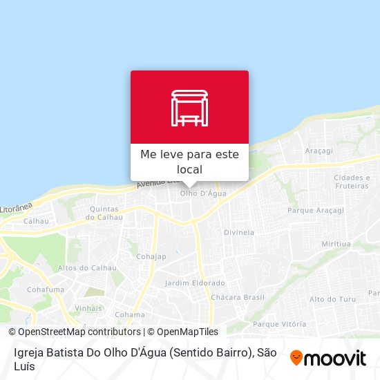 Igreja Batista Do Olho D'Água (Sentido Bairro) mapa