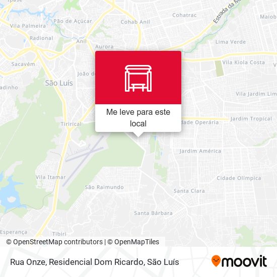 Rua Onze, Residencial Dom Ricardo mapa