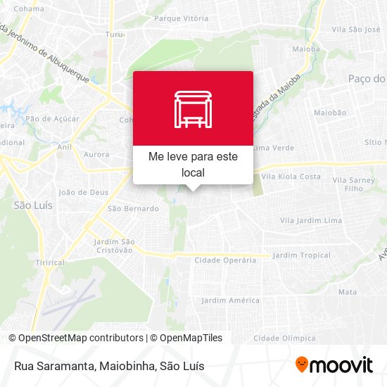 Rua Saramanta, Maiobinha mapa
