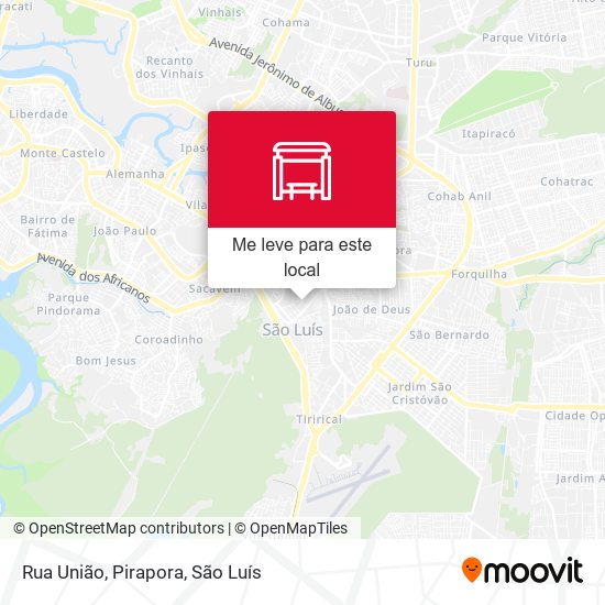 Rua União, Pirapora mapa