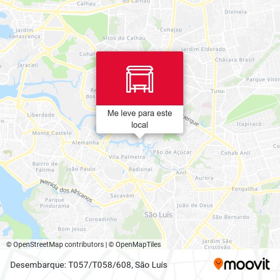 Desembarque: T057/T058/608 mapa