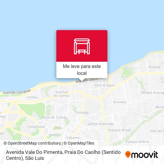 Avenida Vale Do Pimenta, Praia Do Caolho (Sentido Centro) mapa