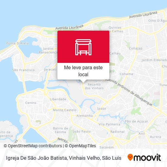 Igreja De São João Batista, Vinhais Velho mapa