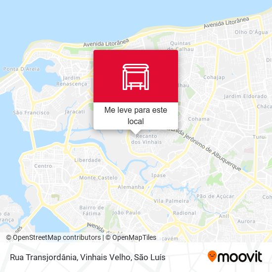 Rua Transjordânia, Vinhais Velho mapa