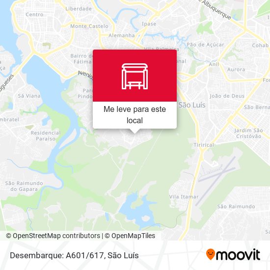 Desembarque: A601/617 mapa