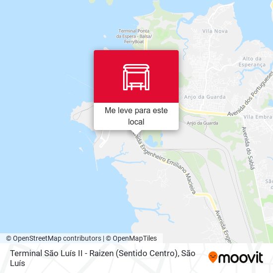 Terminal São Luís II - Raizen (Sentido Centro) mapa
