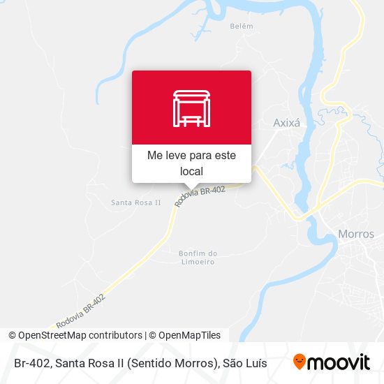Br-402, Santa Rosa II (Sentido Morros) mapa