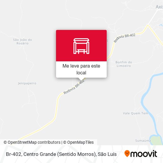 Br-402, Centro Grande (Sentido Morros) mapa