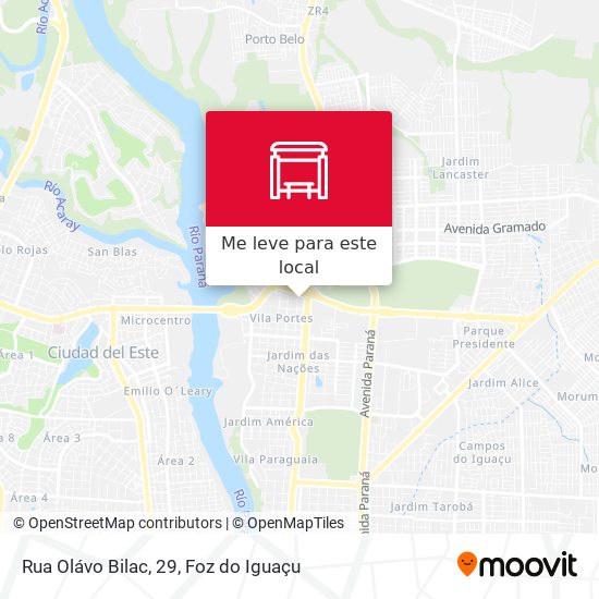 Rua Olávo Bilac, 29 mapa