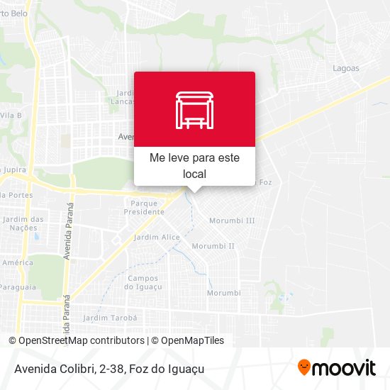 Avenida Colibri, 2-38 mapa