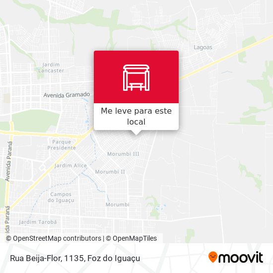 Rua Beija-Flor, 1135 mapa