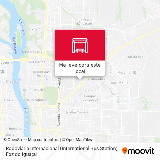 Rodoviária Internacional (International Bus Station) mapa
