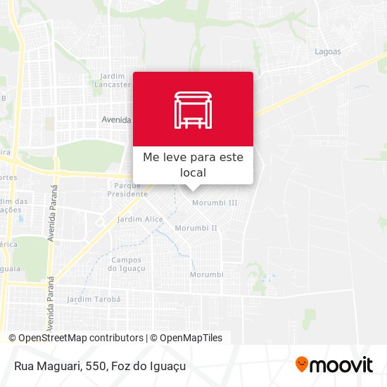 Rua Maguari, 550 mapa