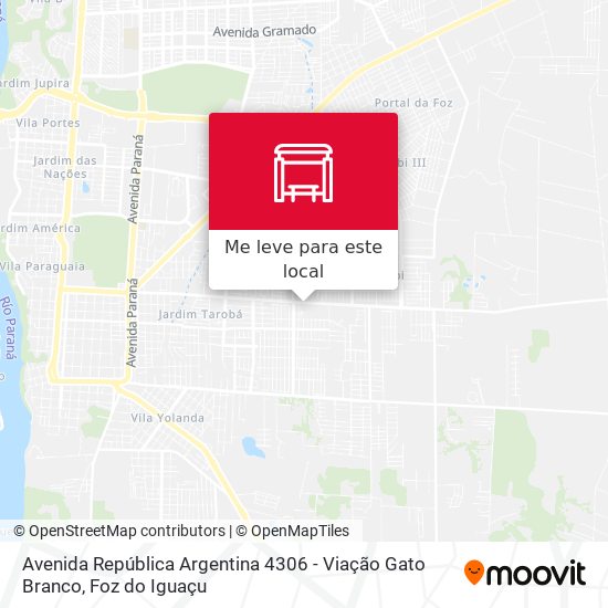 Avenida República Argentina 4306 - Viação Gato Branco mapa