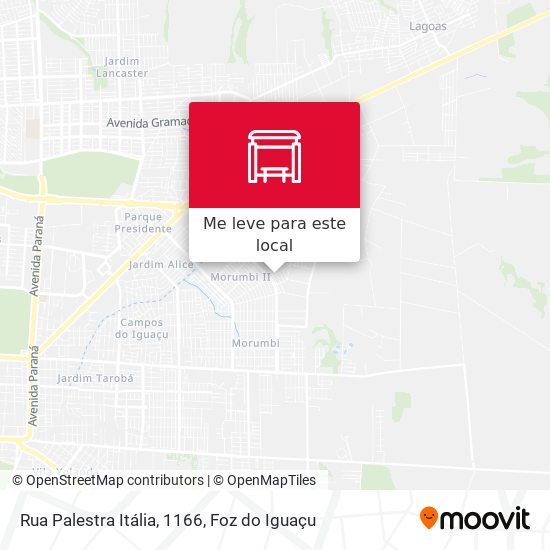 Rua Palestra Itália, 1166 mapa