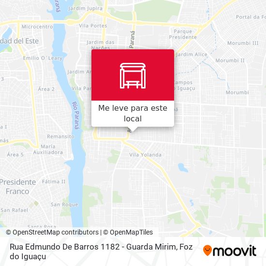 Rua Edmundo De Barros 1182 - Guarda Mirim mapa