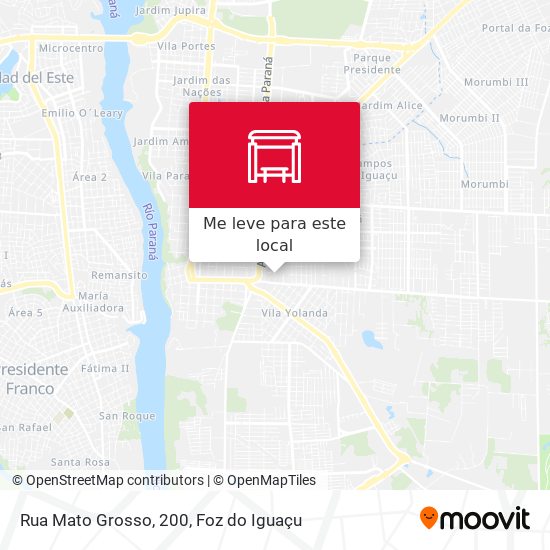 Rua Mato Grosso, 200 mapa