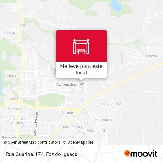 Rua Guariba, 174 mapa