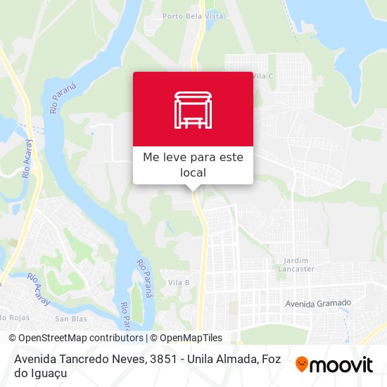 Avenida Tancredo Neves, 3851 - Unila Almada mapa
