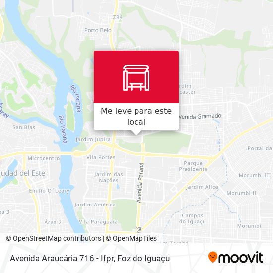 Avenida Araucária 716 - Ifpr mapa