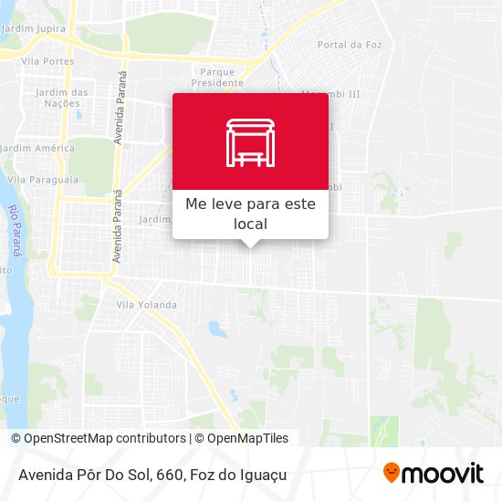 Avenida Pôr Do Sol, 660 mapa