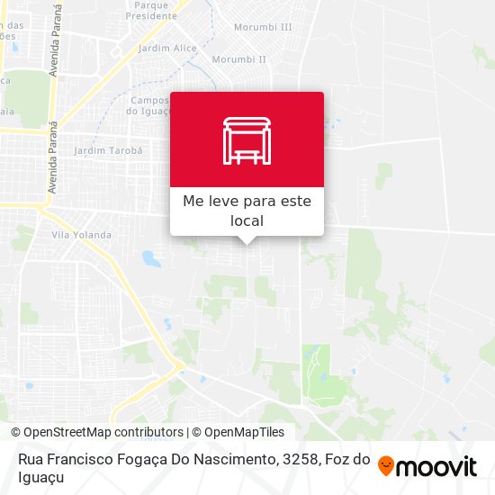 Rua Francisco Fogaça Do Nascimento, 3258 mapa