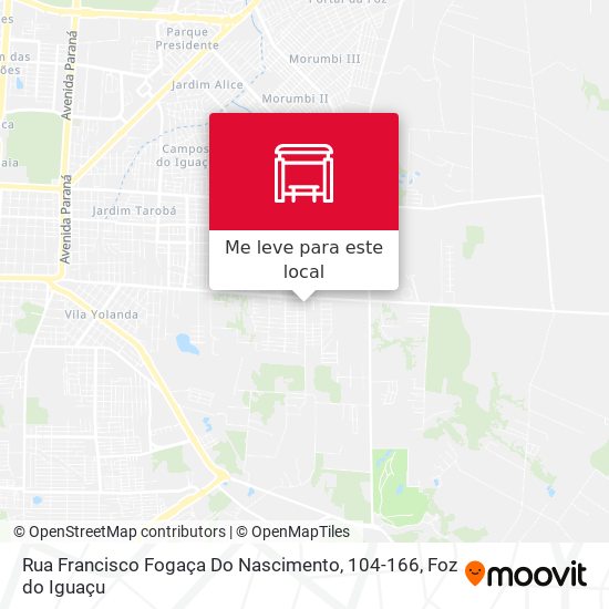Rua Francisco Fogaça Do Nascimento, 104-166 mapa