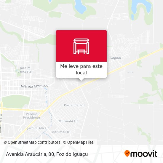Avenida Araucária, 80 mapa