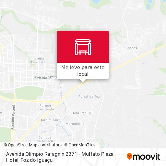 Avenida Olímpio Rafagnin 2371 - Muffato Plaza Hotel mapa