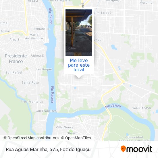 Rua Águas Marinha, 575 mapa
