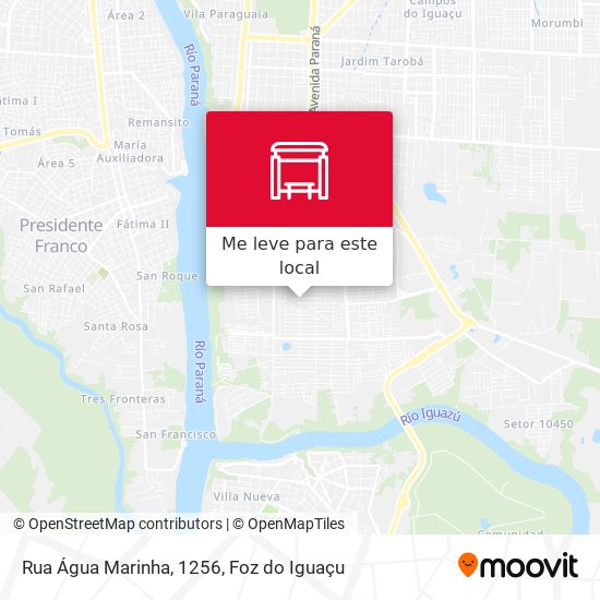 Rua Água Marinha, 1256 mapa