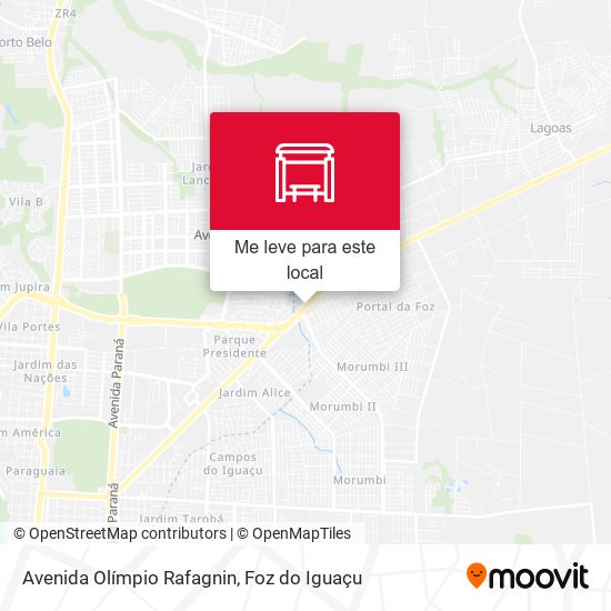 Avenida Olímpio Rafagnin mapa