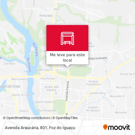 Avenida Araucária, 801 mapa