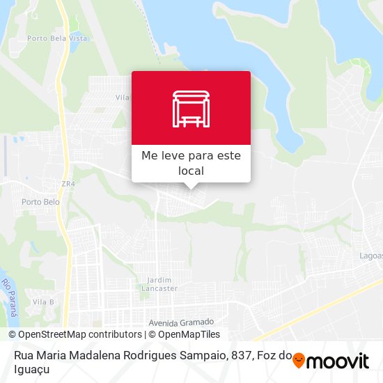 Rua Maria Madalena Rodrigues Sampaio, 837 mapa
