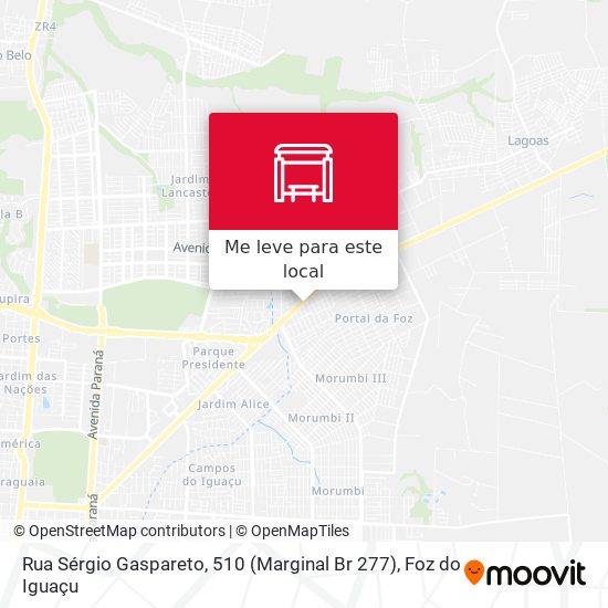 Rua Sérgio Gaspareto, 510 (Marginal Br 277) mapa