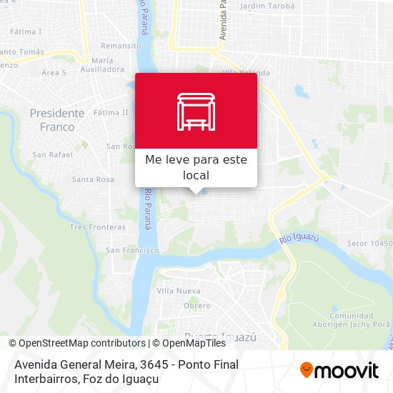 Avenida General Meira, 3645 - Ponto Final Interbairros mapa