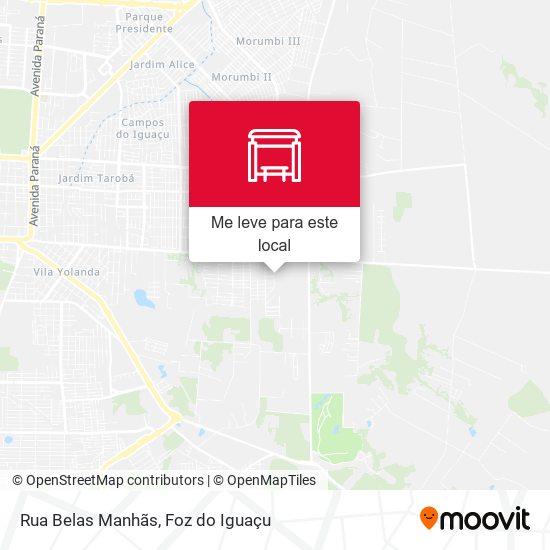 Rua Belas Manhãs mapa