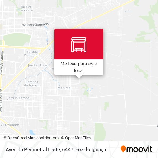 Avenida Perimetral Leste, 6447 mapa