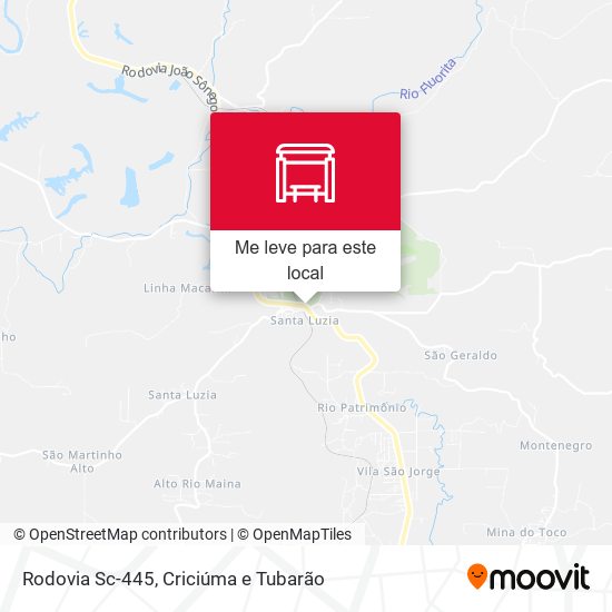 Rodovia Sc-445 mapa