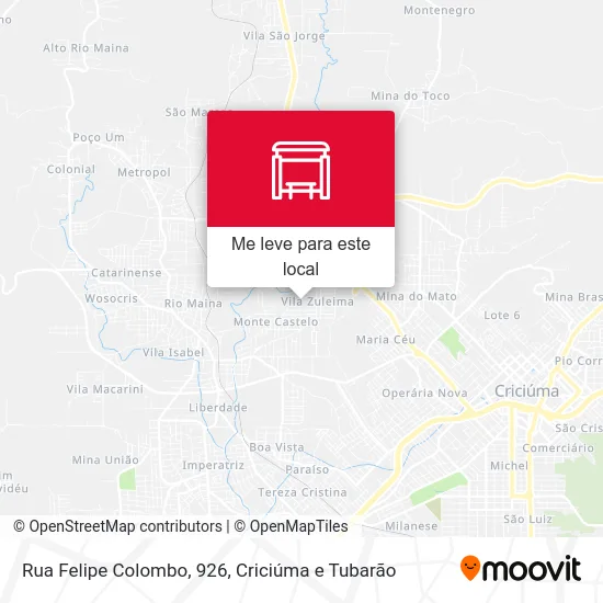 Rua Felipe Colombo, 926 mapa