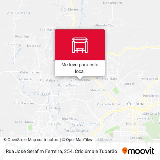 Rua José Serafim Ferreira, 254 mapa