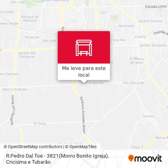 R.Pedro Dal Toé - 3821(Morro Bonito Igreja) mapa