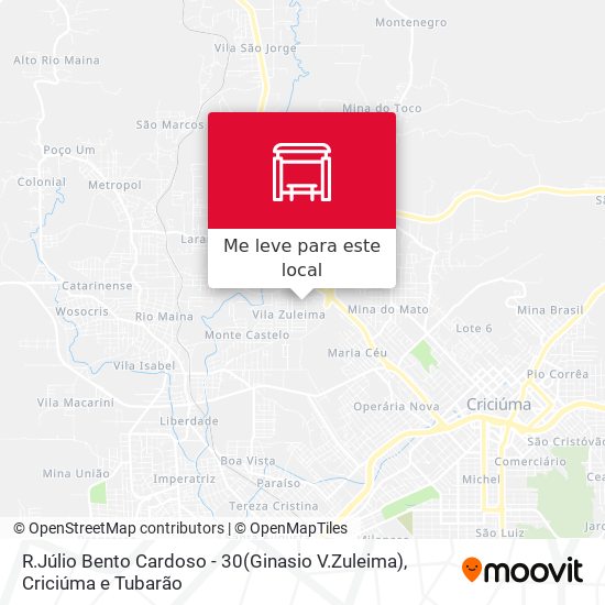 R.Júlio Bento Cardoso - 30(Ginasio V.Zuleima) mapa
