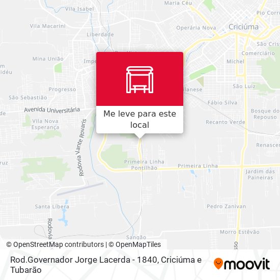 Rod.Governador Jorge Lacerda - 1840 mapa