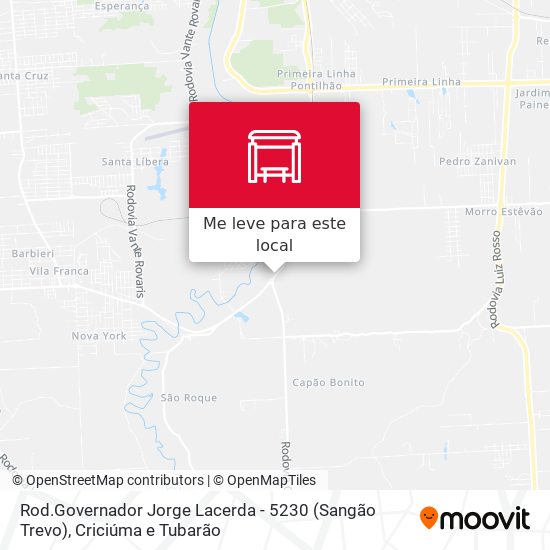 Rod.Governador Jorge Lacerda - 5230 (Sangão Trevo) mapa