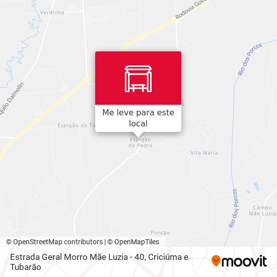 Estrada Geral Morro Mãe Luzia - 40 mapa