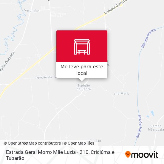 Estrada Geral Morro Mãe Luzia - 210 mapa