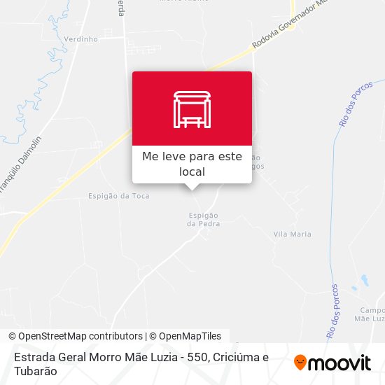 Estrada Geral Morro Mãe Luzia - 550 mapa